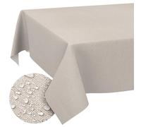 ANRO Nappe Tissu 70% Coton 30% Polyester - Unie & Ornement Jacquard, Lavable, Bord Coupé 200x140 cm