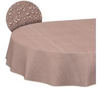 ANRO Nappe Tissu 70% Coton 30% Polyester - Unie & Ornement Jacquard, Lavable, Bord Coupé, Cuisine Salon Jardin 220x140 cm