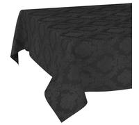 ANRO Nappe Tissu 70% Coton 30% Polyester - Unie & Ornements Jacquard, Lavable, Bord Coupé, Table Cuisine Salon 140x100 cm