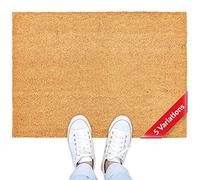 ANRO Paillasson en coco - Produit naturel - Épaisseur : 17 mm - Dimensions : 33 x 60 cm - Uni naturel
