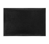 ANRO Tapis anti-fatigue 60 x 90 cm Tapis de travail ergonomique en caoutchouc avec picots Bubble Antidérapant Noir