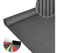ANRO Tapis de bain en mousse souple antidérapant Gris 130 x 240 cm | Tapis de douche · Tapis de bain · Tapis de bain/douche · Tapis de bain à découper sur mesure · Perméable à l'eau · Facile à