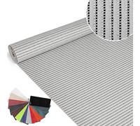 ANRO Tapis de bain en mousse souple antidérapant Hellgrau 65x500 cm | Tapis de douche · Tapis de bain · Tapis de douche · Tapis de bain · Tissu à découper sur mesure · Perméable à l'eau · Facile