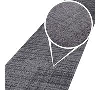 ANRO Tapis de couloir long antidérapant passage mètre Anton Gris 400x67 cm | Mesure · velours · chemin · Rouge