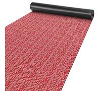 ANRO Tapis de couloir long lavable machine passage Itaca Rouge 50x140 cm | cuisine antidérapant · disponible mètre · mesure · velours · chemin · Gris