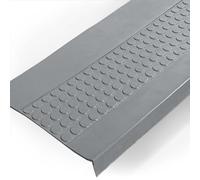 ANRO Tapis d'escalier avec picots en caoutchouc pour extérieur/intérieur - Avec picots - Antidérapant - Gris - 120 x 30 x 4 cm