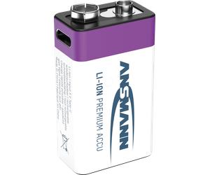 ANS 1315-0005 - Batterie Li-ion, bloc 9 V, 340 mAh, 9 V, lot de 1