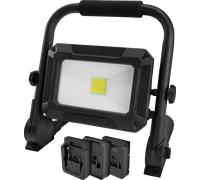 Ansmann Projecteur LED FL30W – 30 W 3000 lm, compatible packs de batteries 18V, 3 adaptateurs