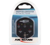 ANSMANN Testeur de piles boutons (1 pce) - Testeur piles plates alcalines 1,5V et lithium 3V - Testeur de capacité des piles de type CR2025, CR2032, LR41, LR44, et autres formats