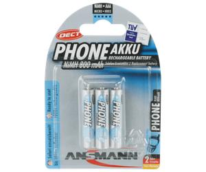 ANS 3XAAA DECT - Batteries pour téléphone, pack de 3 piles Micro / AAA, 800 mAh