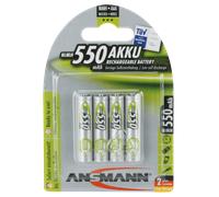 Ansmann Pile rechargeable LR3 (AAA) NiMH 1,2 V 550 mAh 5030772 – Lot de 4