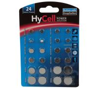 HyCell Jeu de piles bouton 2 x AG 1, AG 3, AG 4, AG 5, AG 8, AG 10, AG 12, AG 13, ainsi que 2 x CR 1620, CR 2016, CR 2025, CR 2032