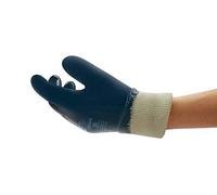 Ansell ActivArmr 27-602 Gants de Travail Professionnels, Enduction Nitrile Impérméable et Anti-Coupure, Protection Robuste pour Manutention et Travaux Lourds, Bleu, Taille XL (12 Paires)