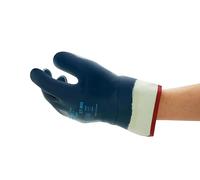 Ansell ActivArmr 27-805 Gants de Travail Professionnels, Enduction Nitrile Impérméable et Anti-Coupure, Protection Robuste pour Manutention et Travaux Lourds, Bleu, Taille XL (12 Paires)