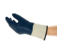 Ansell ActivArmr 27-810 Gants de Travail Professionnels, Enduction Nitrile Impérméable et Anti-Coupure, Protection Robuste pour Manutention et Travaux Lourds, Bleu, Taille XL (12 Paires)