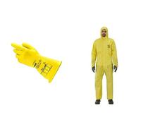 Ansell ActivArmr E014Y, Gants Electricien 1000V Classe 0, Taille XL (1 Paire) + AlphaTec 2300 Model 132, Combinaison Chimique Intégrale, Taille XL (1 Pièce)