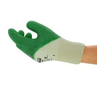 Ansell EDGE 16-500 Gants de Travail Polyvalents, Protection Mécanique Multi-Usage, Atelier, Bricolage, Peinture, Gant Fin Homme Femme, Lavable, Vert, Taille S (12 Paires)