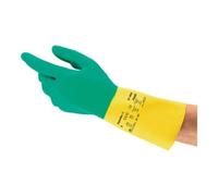 Ansell Health Care Gant protection chimique Bi-Colour 87-900 taille 8,5-9 vert/jaune EN 388, EN 374 Quantité:12