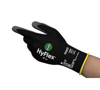 Ansell HyFlex 11-421 Gants de Travail Usages Multiples, Protection Risques Mécaniques, Excellente Résistance à l’Abrasion, Mailles Fines et Extensibles, Gris, Taille L (12 Paires)