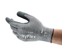 Ansell HyFlex 11-531 Gants de Travail Résistants aux Coupures, Gants de Sécurité Industrielle, Haute Protection avec Grip et Confort Elevés, Gant Lavable, Taille S (12 Paires)
