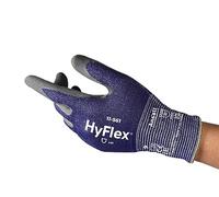 Ansell HyFlex 11-561 Gants Anti-Coupures Ultrafins, Enduction Nitrile Résistante à l'Abrasion, Gants de Travail Professionnels Haute Protection, Homme Femme, Bleu, Taille XS (1 Paire)