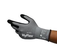 Ansell HyFlex 11-571 Gants Anti-Coupures, Enduction Nitrile Résistante à l'Abrasion, Gants de Travail Professionnels Haute Protection, Homme Femme, Gris, Taille XL (1 Paire)