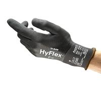 Ansell HyFlex 11-849 Gants de Travail Professionels Résistant à l’Abrasion, Protection Multi-Usage, Mécanique, Manutention, Montage, Gant Sécurité Lavable, Noir, Taille L (1 Paire)