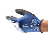 Ansell HyFlex 11-925 Gants de Travail Professionnels, Enduction Nitrile Impérméable et Résistante à l'Abrasion, Haute Précision Tactile et Protection Mécanique, Bleu, Taille L (1 Paire)