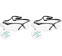 Ansell KleenGuard Nemesis Lunettes de Sécurité Anti-Buée, Protection EPI, Lunettes Légères Enveloppantes pour Chantier, Tir, Extérieur et Industrie - Verres Transparents et Monture Noire, 1 Paire