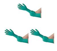 Ansell Microflex 93-260 Gants Jetables Protection Chimique, Protection Liquides et Solvants, Formulation Brevetée Ultra Résistante, Souple et Comfortable, Manchette Longue, Vert, Taille L (6 Gants)