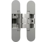 Anselmi Charnière cachée AN1403D-FVZ - Charnière cachée pour portes jusqu'à 40 kg - Réglable en 3D - 180 degrés, zamak blanc