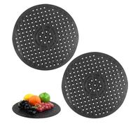 Anseom 2PCS Tapis Evier Cuisine Tapis D’éVier TPR Tapis D'évier Fond D'évier Antidérapant Tapis Caoutchouc Protege Evier Cuisine Tampon de Filtre à Eau Antidérapants Découpables pour Bain,Cuisine,31cm