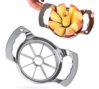 ANSIEDIO Coupe-Pomme, Coupe-fruits, Alliage de Zinc, 8 Tranches, Argent, 17 x 9 cm