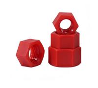 ANSIEDIO Écrou Hexagonal en Nylon, Écrous Plastique Rouge M2.5 (100 pcs) | Écrous hexagonaux en nylon, Isolant, anticorrosion, léger. Idéal pour électronique, mécanique et projets de bricolage.