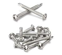 ANSIEDIO Vis Autoforeuse - Vis à Tôle Auto-Perceuses à Tête Phillips Ronde Vis Inox M3.9×32mm,20 pcs