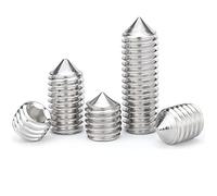 ANSIEDIO Vis Sans Tête Coniques M8 Vis Sans Tête Hexagonales en Acier Inoxydable Fixations Allen Vis Pointeau M8×8mm,10 pcs