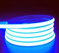 ANSIEN® Bandes LED Neón 220V,Chaque Coupe de 10cm 12W/m Cordon lumineux COB IP65 Étanche Avec Prise et Adhésif,Ruban LED Neón pour Maison,Bar,Restaurant (Bleu, 30M)