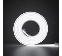 ANSIEN® Bandes LED Neón 220V,Chaque Coupe de 10cm 12W/m Cordon lumineux COB IP65 Étanche Avec Prise et Adhésif,Ruban LED Neón pour Maison,Bar,Restaurant (Blanc Froid, 30M)