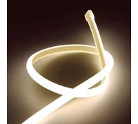 ANSIEN® Bandes LED Neón 220V,Chaque Coupe de 10cm 12W/m Cordon lumineux COB IP65 Étanche Avec Prise et Adhésif,Ruban LED Neón pour Maison,Bar,Restaurant (Blanc Neutre, 15M)