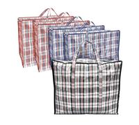 ANSIO Lot de 5 sacs à linge réutilisables avec fermetures éclair - Idéal pour déménagement, vêtements et penderie - 80 x 30 x 60 cm (L x l x H)