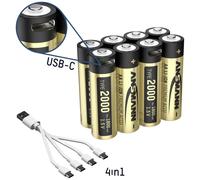 Ansmann 1312-0039 Pile rechargeable LR6 (AA) lithium 1800 mAh 1.5 V 8 pc(s)