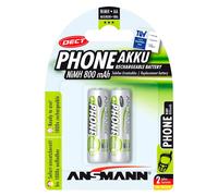 Ansmann Pile rechargeable LR6 (AA) NiMH DECT maxE HR06 800 mAh 1,2 V – lot de 2
