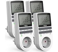 ANSMANN 4x minuterie hebdomadaire digitale, écran LCD 3680W, 10 heures de commutation
