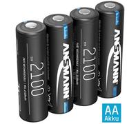 ANSMANN accu AA 2100mAh NiMH 1.2V - pile rechargeable avec faible auto-décharge, pour radio, clavier, réveil, montre (4 pièces)
