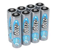 ANSMANN accu AA 2100mAh NiMH 1.2V - pile rechargeable avec faible auto-décharge, pour radio, clavier, réveil, montre (8 pièces)