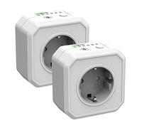 ANSMANN Aes1 Lot de 2 Prises à économie d'énergie commutables avec minuteur de Compte à rebours pour Fer à Repasser, Machine à café, Machine à Laver, etc. (intervalle de Temps au Choix par