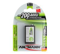 ANSMANN ANSMANN Jeu de piles NiMH, rechargeables préchargées, Format international : 6LR61 Quantité:1