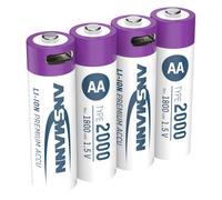 Ansmann Batterie Li-Ion Premium (4 pcs, AA, 1800 mAh), Batteries + piles