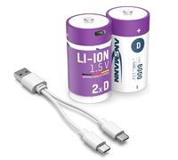 Ansmann Pile Mono D 6000 USB-C 5400 mAh – Pack de 2
