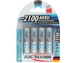 Ansmann Blister de 4 Accu maxE rechargeable NiMH AA 2100 mAh, Batterie
